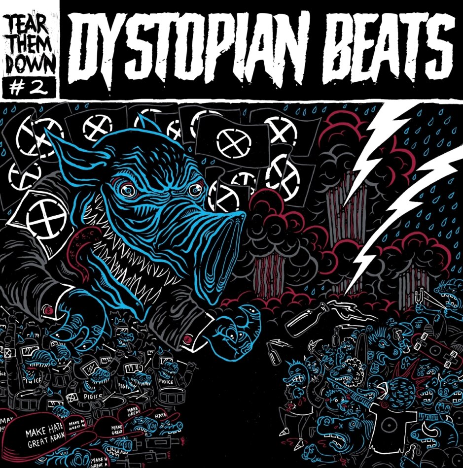 Tear Them Down - Dystopian Beats Limited Edition, Clear Blue Vinyl, LP + Digital Copy