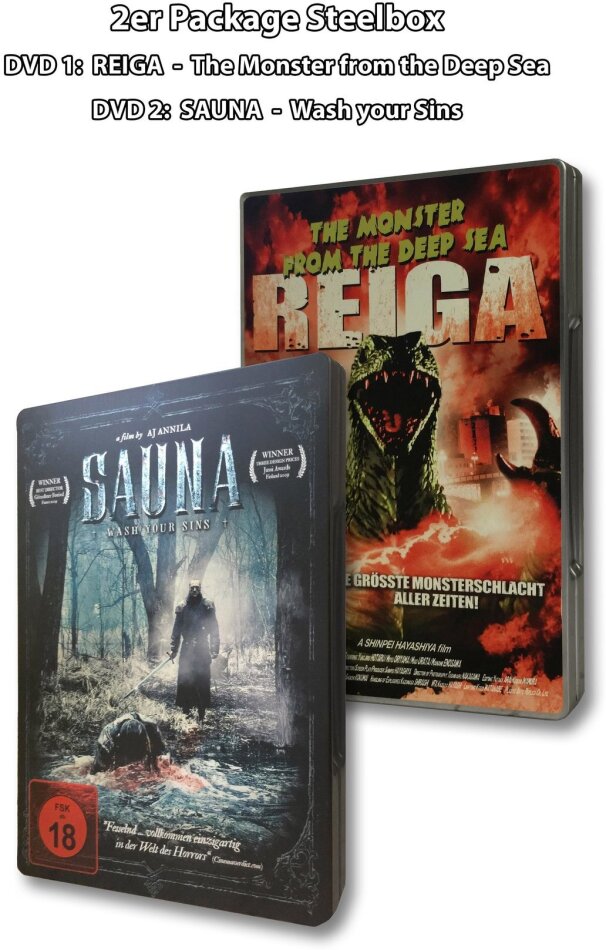 Reiga - The Monsterfrom the Deep Sea / Sauna - Wash your sins Steelbox, 2 DVDs