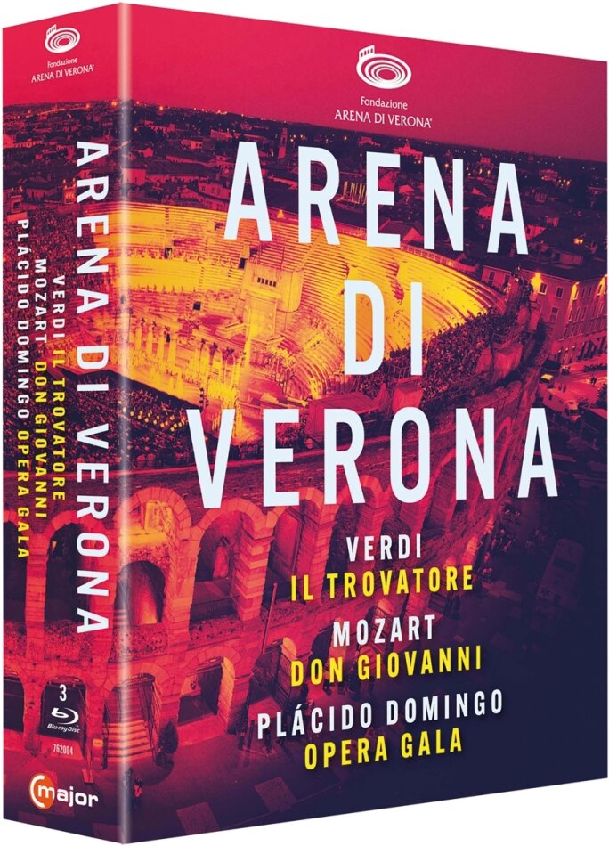 Verdi, Mozart & Plácido Domingo - Arena di Verona - Il Trovatore / Don Giovanni / Opera Gala 3 Blu-rays