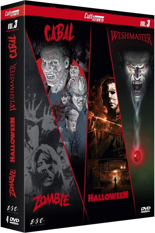 Zombie / Halloween / Wishmaster / Cabal 4 DVDs