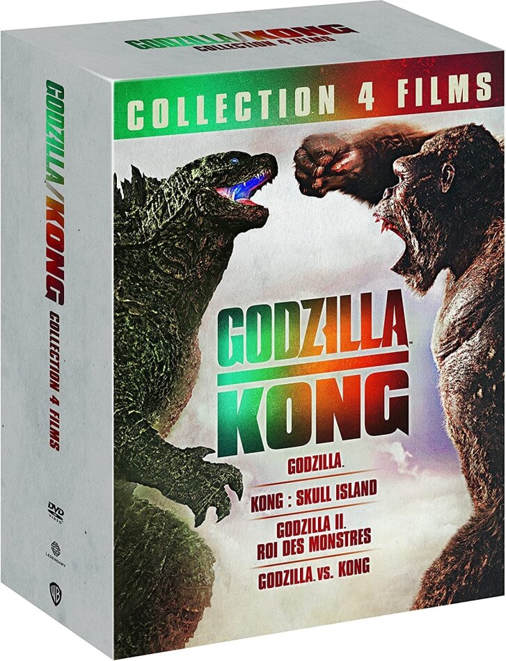 Godzilla / Kong - Collection 4 Films - Godzilla (2014) / Godzilla: Roi des monstres (2019) / Kong: Skull Island (2017) / Godzilla vs. Kong (2021) 4 DVD