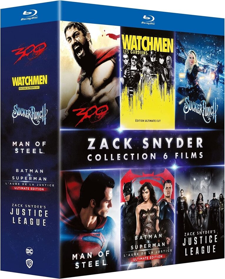Zack Snyder Collection 6 Films - 300 / Watchmen / Sucker Punch / Man of Steel / Batman v Superman / Zack Snyder's Justice League 7 DVD