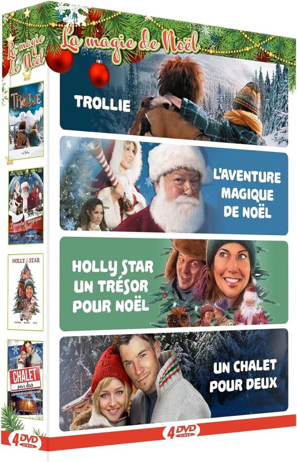 La magie de Noël - Trollie / L'aventure magique de Noël / Holly Star - Un trésor pour Noël / Chalet pour deux 4 DVD