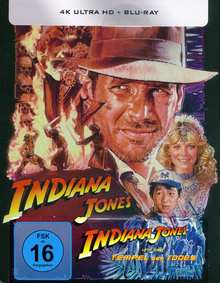 Indiana Jones und der Tempel des Todes (1984) Limited Edition, Steelbook, 4K Ultra HD + Blu-ray