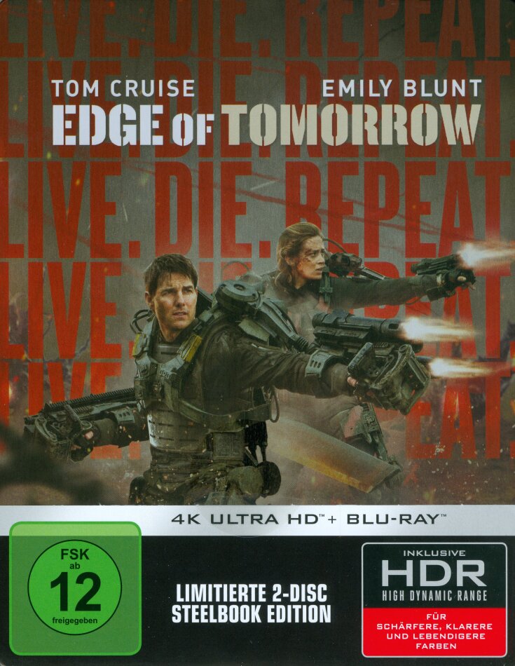 Edge of Tomorrow - Live. Die. Repeat. (2014) Limited Edition, Steelbook, 4K Ultra HD + Blu-ray