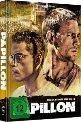 Papillon (2017) (Cover C, Extended Edition, Limited Edition, Mediabook, Blu-ray + DVD)