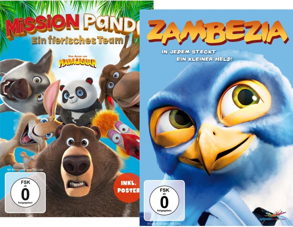 Mission Panda / Zambezia 2 DVDs