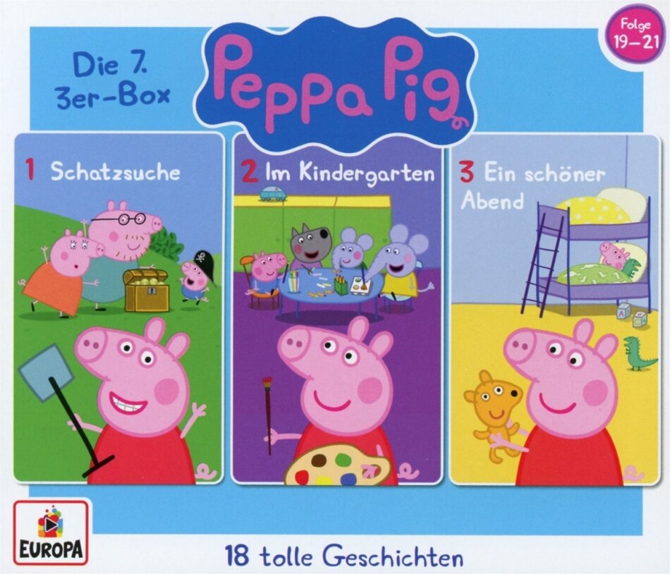 Peppa Pig Hörspiele - 7. 3-er-Box (Folgen 19, 20, 21) 3 CDs