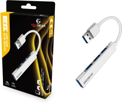 EgoGear - Hub USB 4 ports 3.0 SuperSpeed SCH40 Argenté