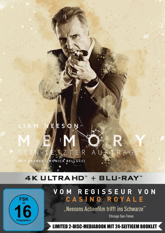 Memory - Sein letzter Auftrag (2022) Limited Edition, Mediabook, 4K Ultra HD + Blu-ray