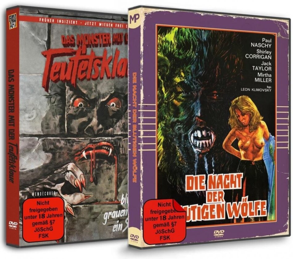 Die Nacht der blutigen Wölfe (1972) / Das Monster mit der Teufelsklaue (1972) Bundle, 2 DVDs