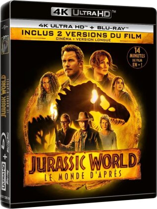 Jurassic World 3 - Le monde d'apr&egrave;s (2022) (Version Cin&eacute;ma, Version Longue, 4K Ultra HD + Blu-ray)