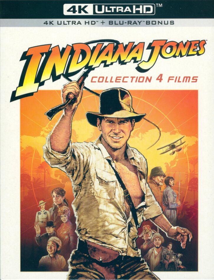 Indiana Jones 1-4 - Collection 4 Films 4 4K Ultra HDs + Blu-ray