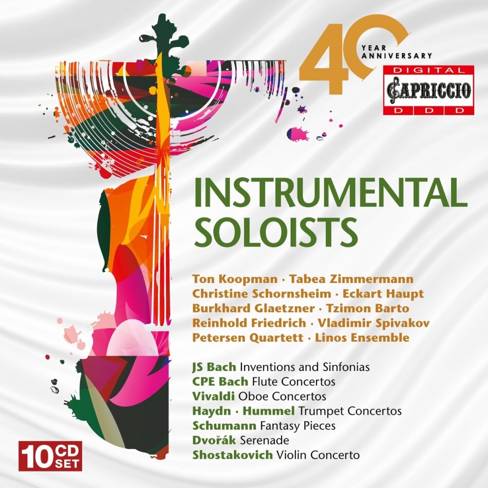 Ton Koopman, Christine Schornsheim, Reinhold Friedrich, Eckart Haupt, Tabea Zimmermann, … - Instrumental Soloists Highlights - 40Th Anniversary 10 CDs