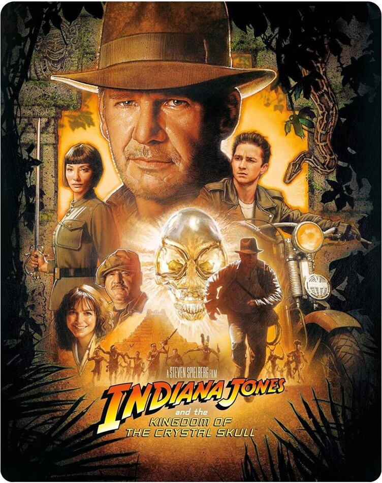 Indiana Jones And The Kingdom Of The Crystal Skull (2008) Steelbook, 4K Ultra HD + Blu-ray
