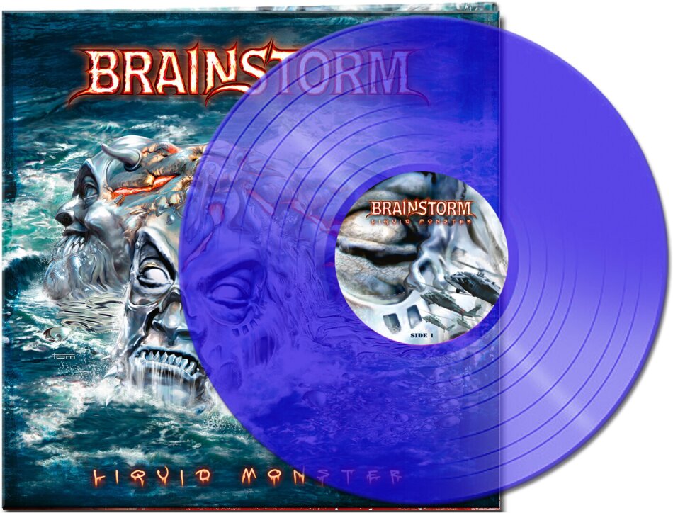 Brainstorm (Heavy) - Liquid Monster 2022 Reissue, AFM Records, Gatefold, Clear Blue Vinyl, LP