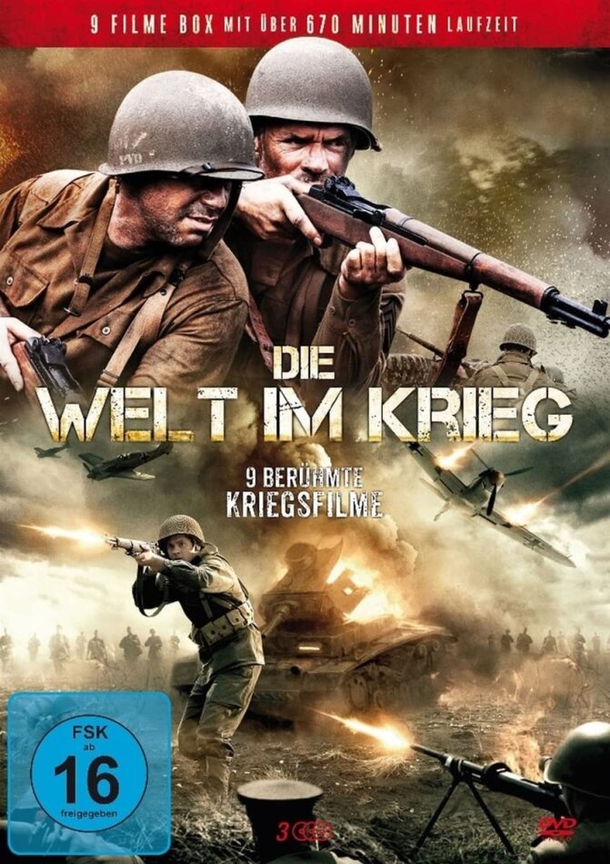 Die Welt im Krieg - 9 berühmte Kriegsfilme 3 DVDs
