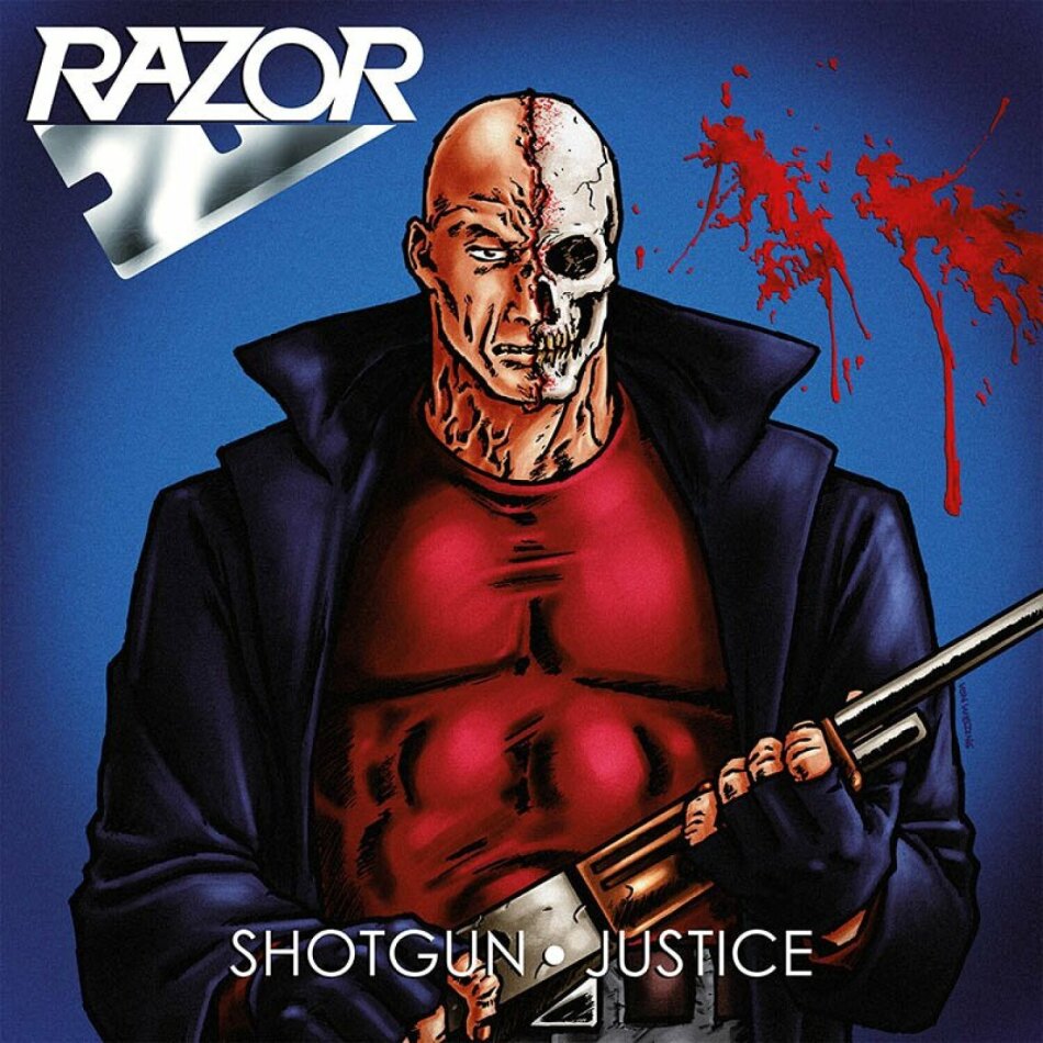 Razor - Shotgun Justice 2022 Reissue, High Roller Records, Splatter Vinyl, LP