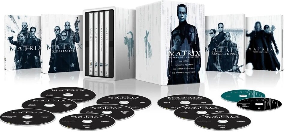 Matrix 1-4 - 4-Film Déjà Vu Collection Limited Edition, Steelbook, 4 4K Ultra HDs + 7 Blu-rays