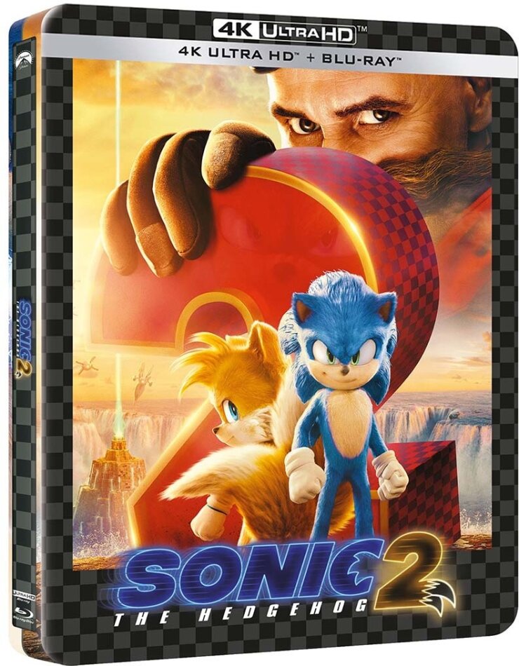 Sonic 2 - Il Film (2022) Édition Limitée, Steelbook, 4K Ultra HD + Blu-ray