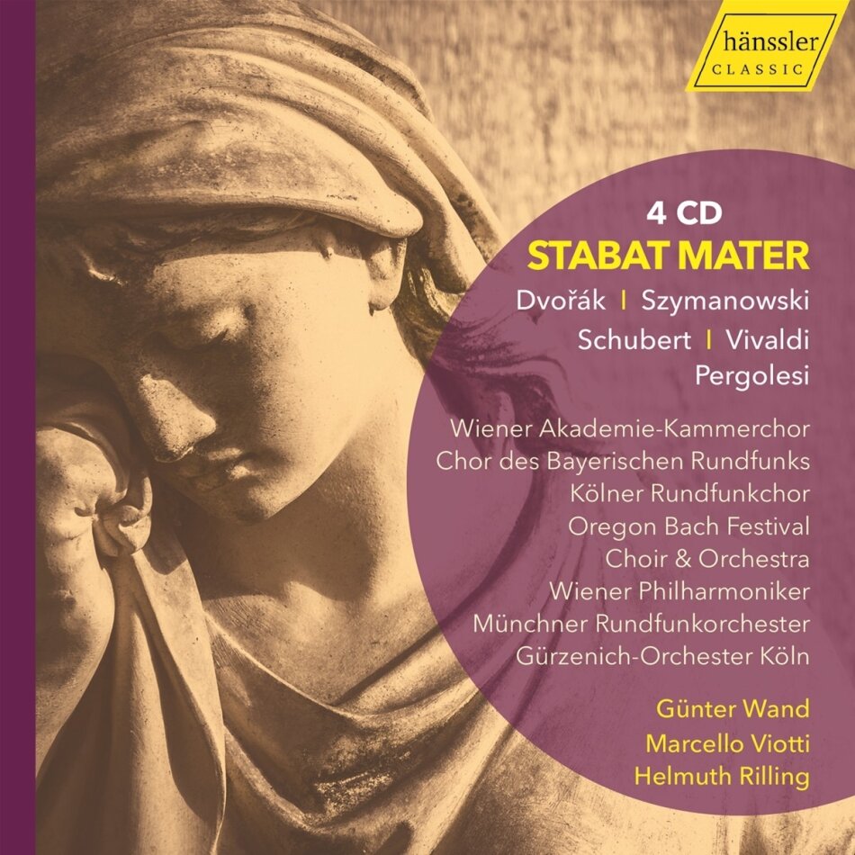 Antonin Dvorák (1841-1904), Karol Szymanowski (1882-1937), Franz Schubert (1797-1828), Antonio Vivaldi (1678-1741), … - Stabat Mater 4 CDs
