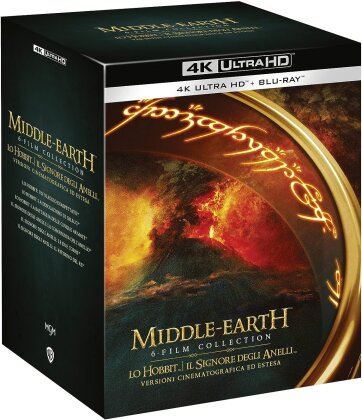 Middle-Earth: 6-Film Collection - The Hobbit 1-3 / The Lord of the Rings 1-3 (Vanilla Edition, Extended Edition, Kinoversion, 15 4K Ultra HDs + 15 Blu-rays)