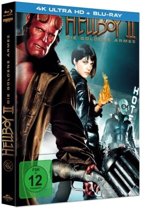 Hellboy 2 - Die goldene Armee (2008) (Cover B, Limited Edition, Mediabook, 4K Ultra HD + Blu-ray)