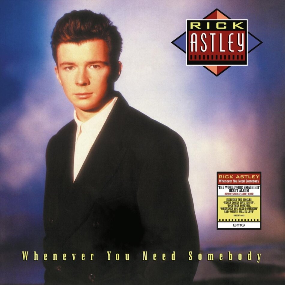 Rick Astley - Whenever You Need Somebody 2022 Reissue, Versione Rimasterizzata, LP