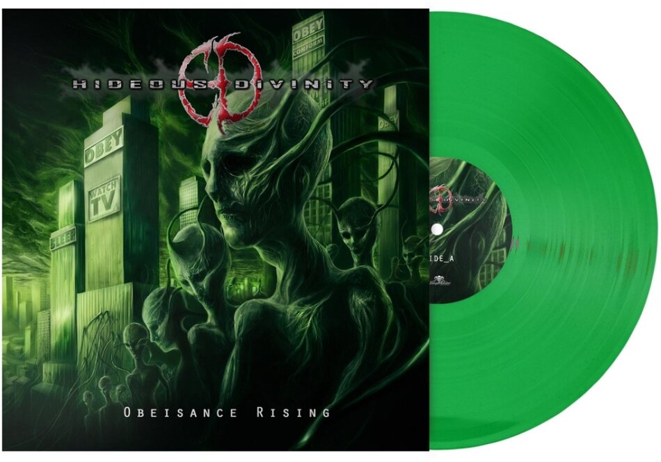 Hideous Divinity - Obeisance Rising 2022 Reissue, Unique Leader, Alien Green Vinyl, LP