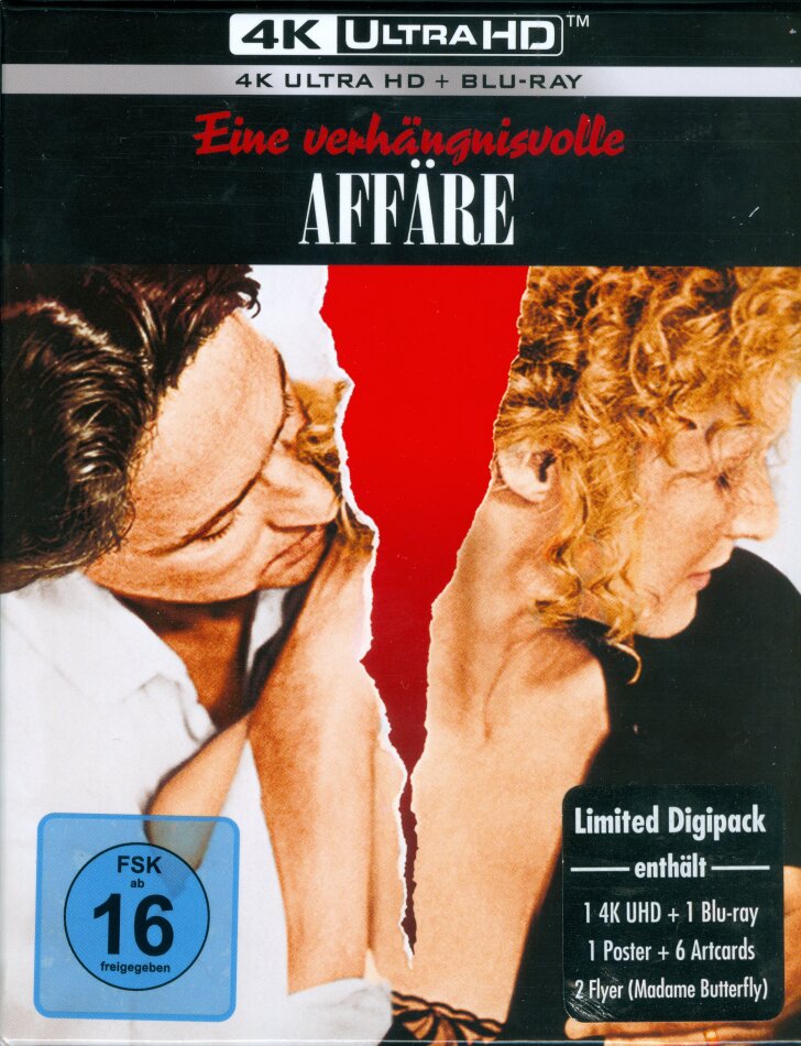 Eine verhängnisvolle Affäre (1987) Digipack, Slipcase, Limited Edition, 4K Ultra HD + Blu-ray
