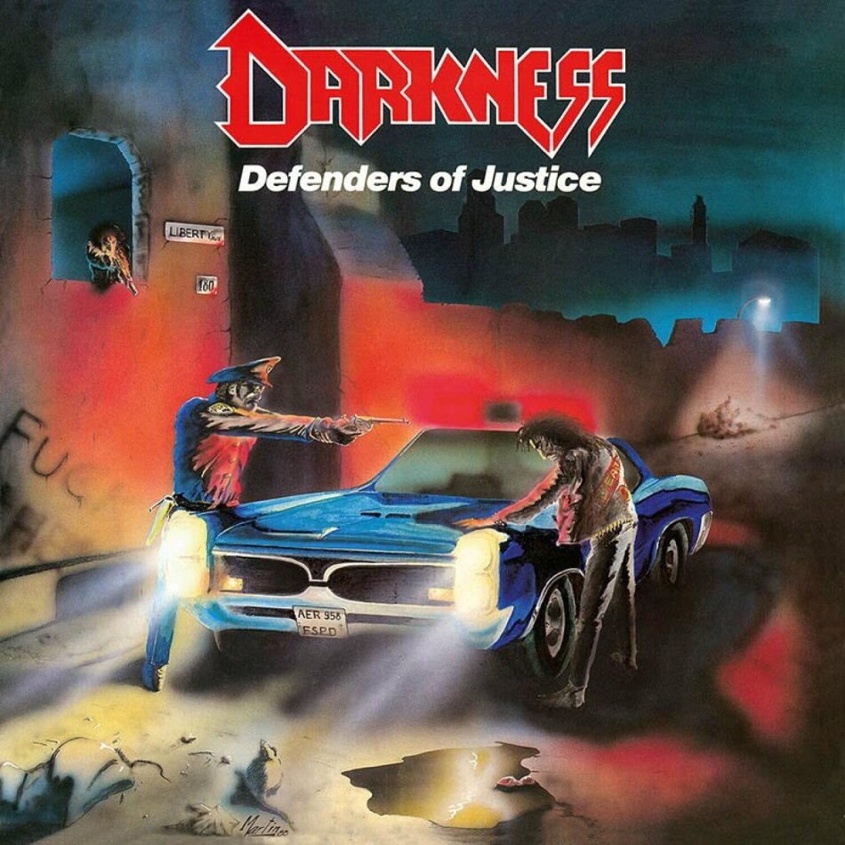 Darkness (Metal) - Defenders Of Justice 2022 Reissue, High Roller Records, Splatter Vinyl, LP