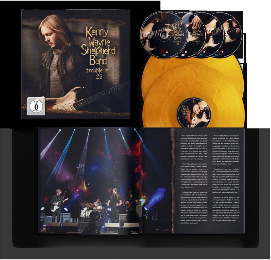 Kenny Wayne Shepherd - Trouble Is...25 2022 Reissue, Provogue, 25th Anniversary Edition, 2 LPs + CD + DVD + Blu-ray