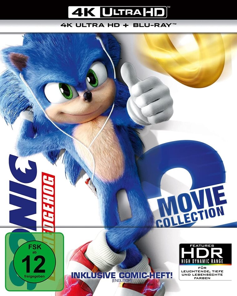 Sonic the Hedgehog (2019) / Sonic the Hedgehog 2 (2022) - 2 Movie Collection Limited Edition, Steelbook, 2 4K Ultra HDs + 2 Blu-rays