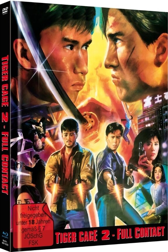 Tiger Cage 2 - Full Contact (1990) Cover C, Limited Edition, Mediabook, Blu-ray + DVD
