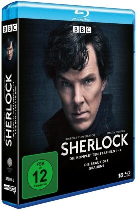 Sherlock - Staffeln 1-4 & Die Braut des Grauens (BBC, Limited Edition, 10 Blu-rays)