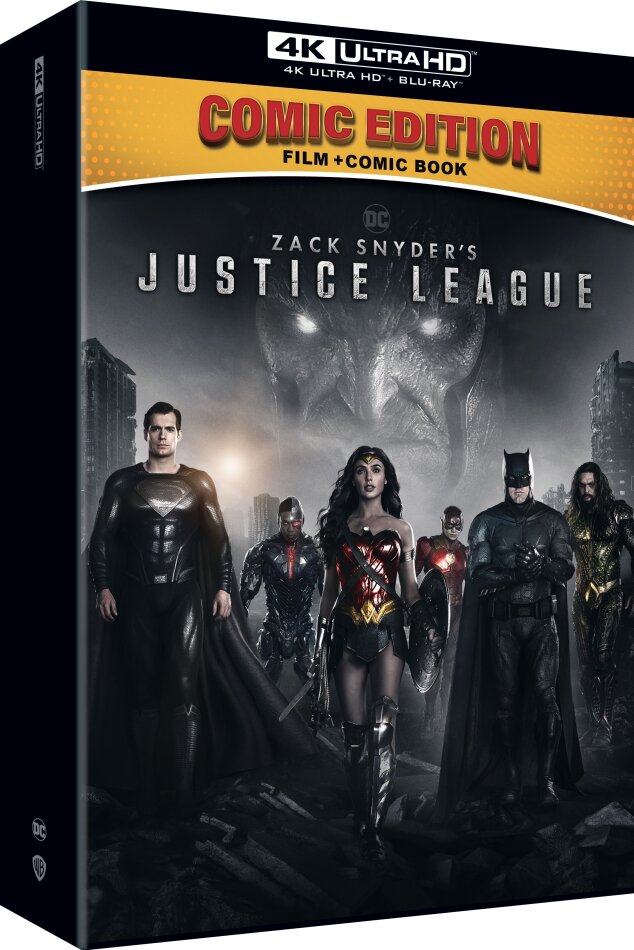 Zack Snyder's Justice League (2021) Comic Edition, Edizione Limitata, 2 4K Ultra HDs + 2 Blu-ray + Libro