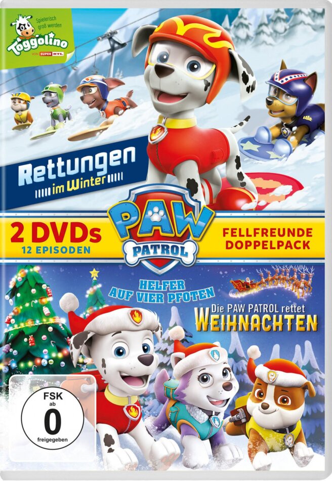 Paw Patrol - Rettungen im Winter / Die Paw Patrol rettet Weihnachten 2 DVD