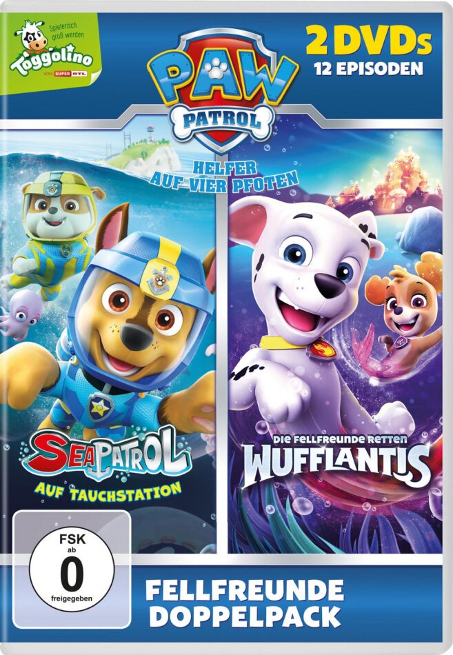 Paw Patrol - Sea Patrol - auf Tauchstation / Die Fellfreunde retten Wufflantis 2 DVD