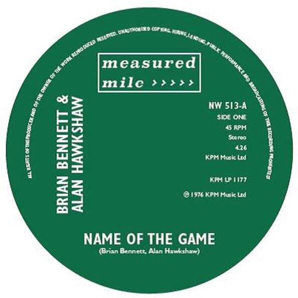 Brian Bennett & Dave Richmond - Name Of The Game 7" Single