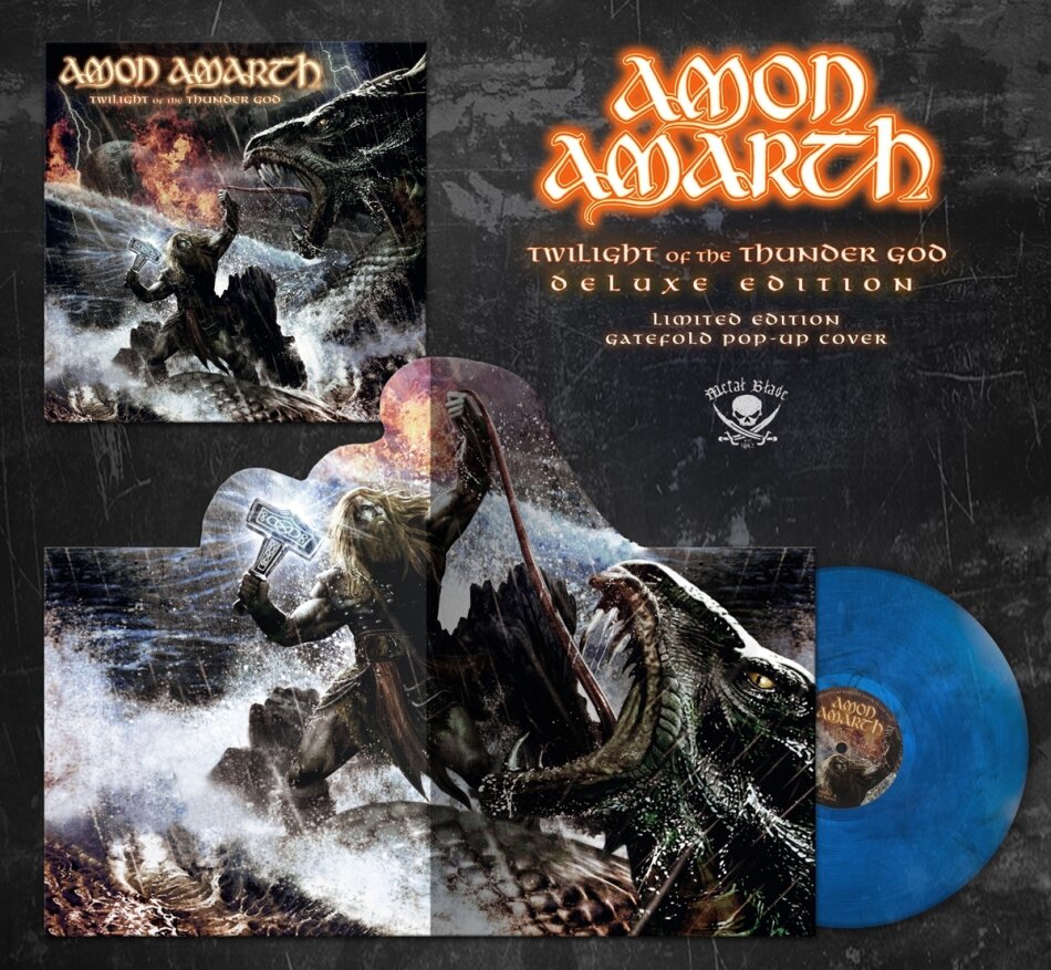 Amon Amarth - Twilight Of The Thunder God 2022 Reissue, blue/black/white marbled vinyl, LP