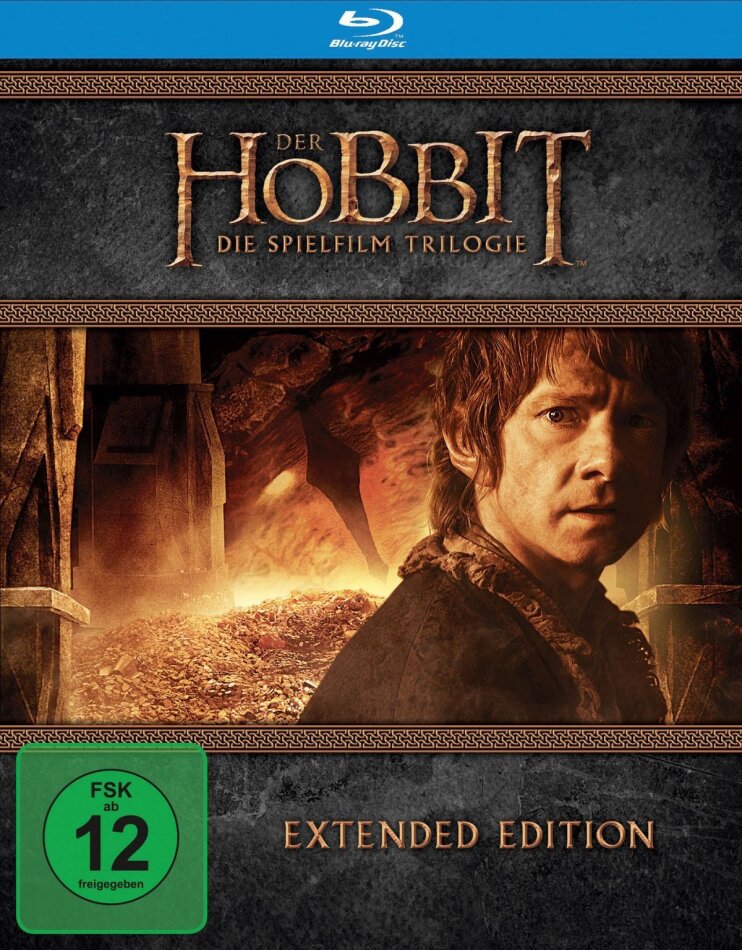 Der Hobbit 1-3 - Trilogie Extended Edition, New Edition, 9 Blu-rays
