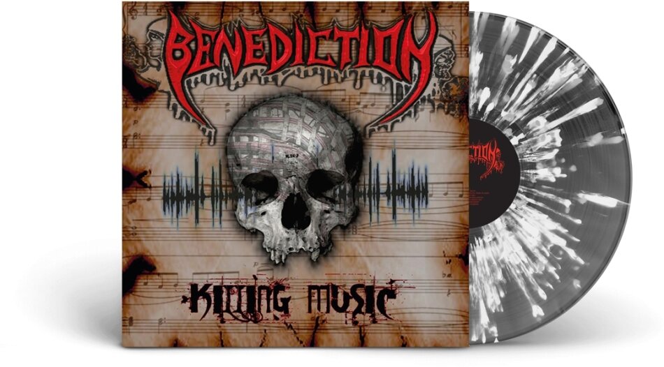 Benediction - Killing Music 2023 Reissue, Grey/White Splatter Vinyl, LP