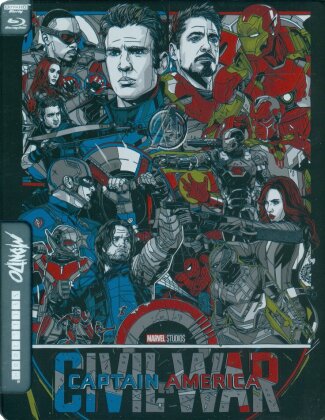 Captain America 3 - Civil War (2016) (Mondo, &Eacute;dition Limit&eacute;e, Steelbook, 4K Ultra HD + Blu-ray)