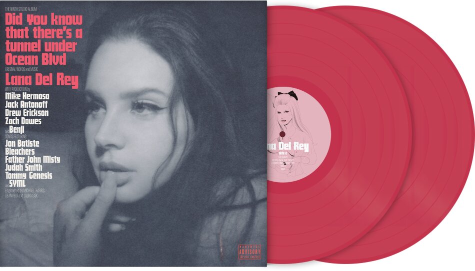 Lana Del Rey - Did You Know That There's A Tunnel Under Ocean Blvd CH Exclusive, Retail Exclusive Alt Cover, Limited Edition, Dark Pink Vinyl, 2 LPs