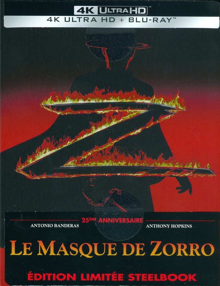 Le Masque de Zorro (1998) 25th Anniversary Edition, Limited Edition, Steelbook, 4K Ultra HD + Blu-ray