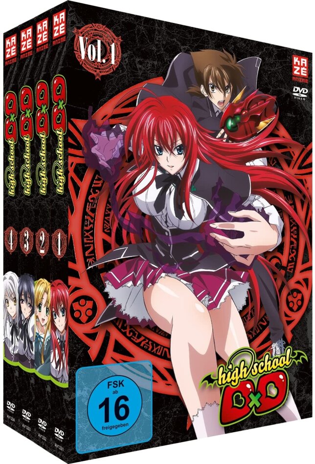 High School DxD - Staffel 1: Vol. 1-4 Gesamtausgabe, 4 DVDs