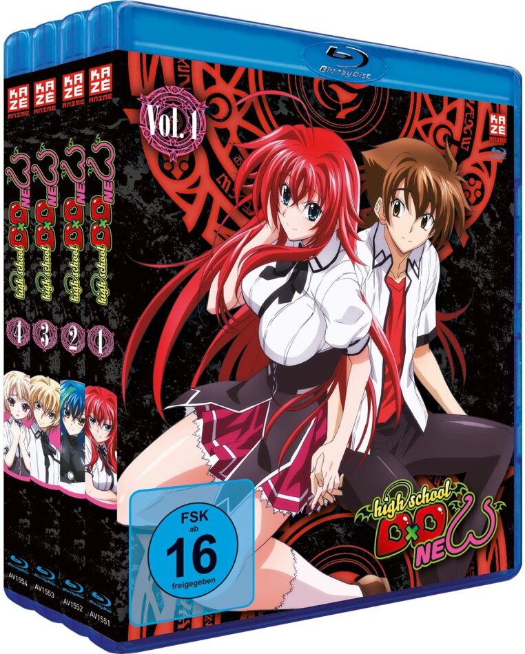 High School DxD New - Staffel 2: Vol. 1-4 Gesamtausgabe, 4 Blu-rays