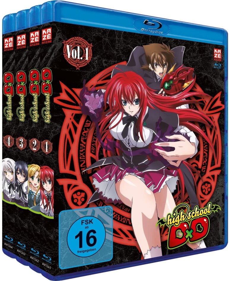 High School DxD - Staffel 1: Vol. 1-4 Gesamtausgabe, Bundle, 4 Blu-rays