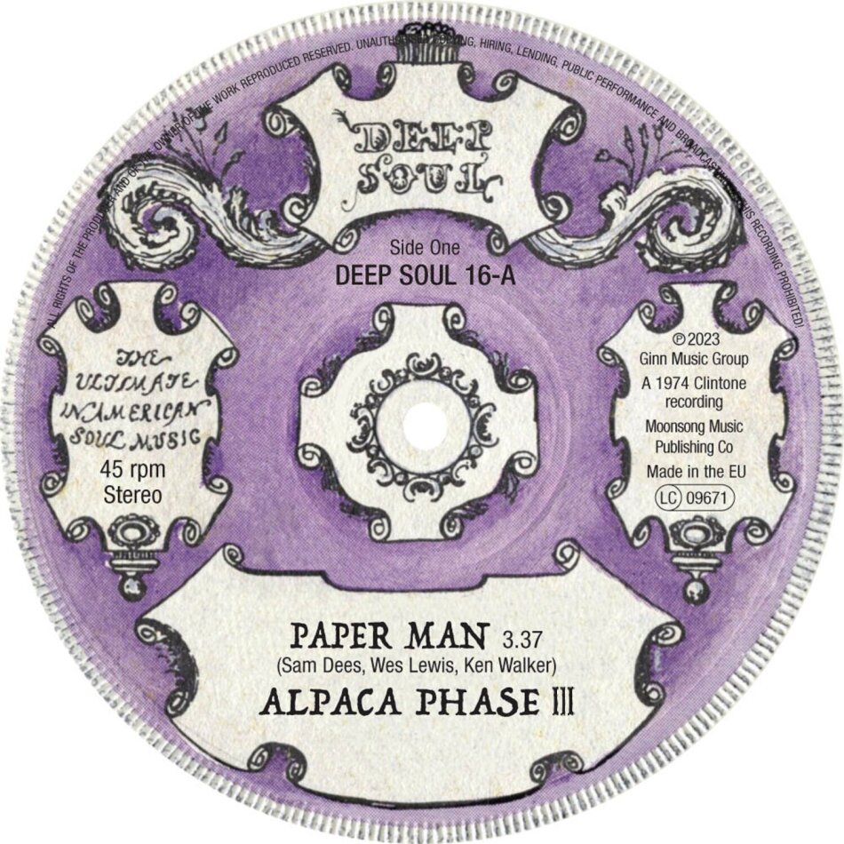 Sam Dees & Alpaca Phase III - Paper Man / False Alarms 7" Single