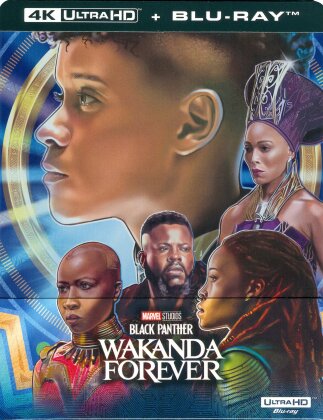 Black Panther: Wakanda Forever - Black Panther 2 (2022) (&Eacute;dition Limit&eacute;e, Steelbook, 4K Ultra HD + Blu-ray)